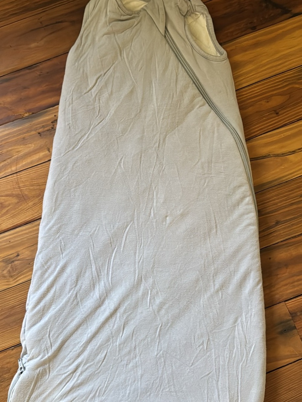 Kyte BABY Gray Wearable Sleep Sack with Diagonal Zipper